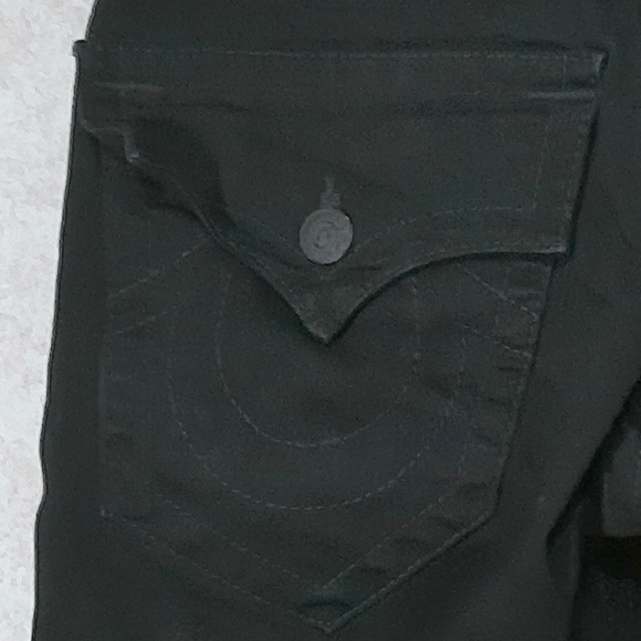 LKNW True Religion Ricky Relaxed Stretch Straight Leg Jet Black Mens Jeans 28/33 - Picture 8 of 8